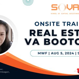 Batch 1 - 2-Week Real Estate VA Bootcamp Cebu Face-to-Face with Coach Chris-Aug 5-Reservation
