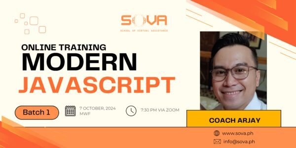 Batch 1 - 4-Week Online Modern JavaScript Bootcamp by Coach Arjay - October 7, 2024 - Reservation