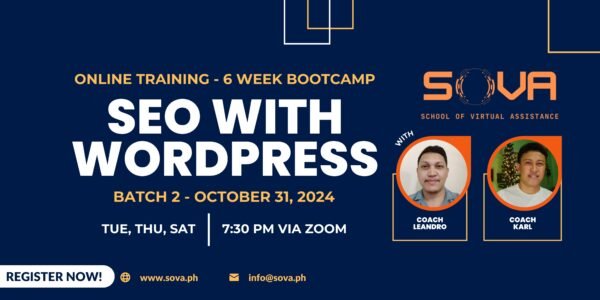 Batch 2 - 6-Week Online SEO with WordPress - October 31, 2024 - Reservation