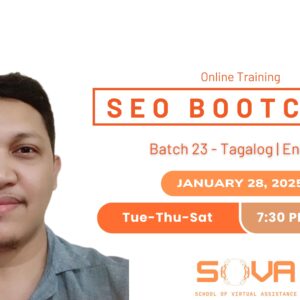 Batch 23 - 4-Week Online SEO Bootcamp by Coach Leandro - January 28, 2025 - Tagalog English (Reservation)