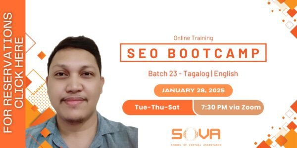 Batch 23 - 4-Week Online SEO Bootcamp by Coach Leandro - January 28, 2025 - Tagalog English (Reservation)