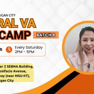 Batch 8 - 4 Week General Virtual Assistant Iligan City Face-to-Face Training with Coach Jaida - April 5, 2025 - April 26, 2025 Reservations