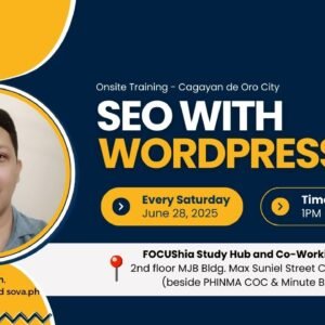 Batch 9 - 6-Week SEO with WordPress CDO Face-to-Face Training with Coach Leandro - June 28, 2025 – August 2, 2025 - Limited Slots