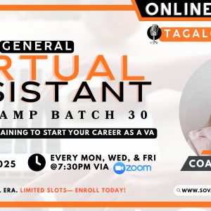Batch 30 - 4 Week Online General Virtual Assistant Bootcamp with Coach Jaida - Reservations