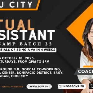 Batch 32 - 4-Week General Virtual Assistant Cebu City Face-to-Face Training with Coach Fiona - October 18, 2025 - November 15, 2025 - Reservations