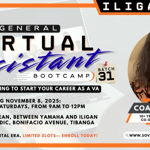 Batch 31 - 4-Week General Virtual Assistant Iligan City Face-to-Face Training with Coach Katherine - November 8, 2025 - November 29, 2025 - Reservations