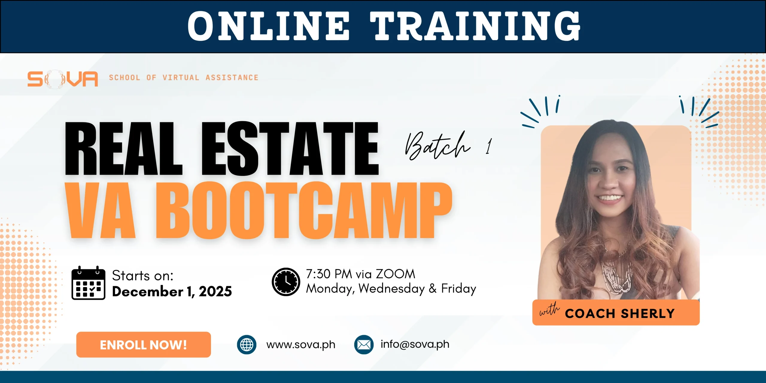 Batch 1 – 4-Week Online Real Estate VA Bootcamp with Coach Sherly – Taglish – December 1, 2025
