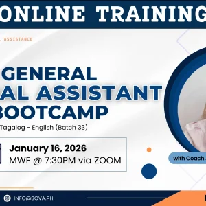 Batch 33 - 4 Week Online General Virtual Assistant Bootcamp with Coach Jaida- January 16, 2026