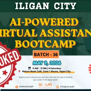 FULLY BOOKED: Batch 36 – 4-Week General Virtual Assistant Iligan City Face-to-Face Training with Coach Katherine – May 9, 2026 - May 30, 2026 -Reservations